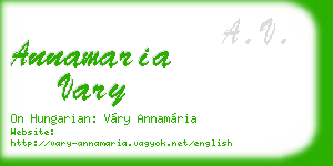 annamaria vary business card