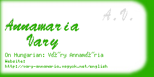 annamaria vary business card